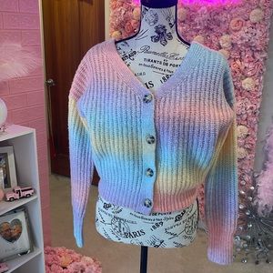 Rainbow V Neck Sweater Designed by Jessica Simpson